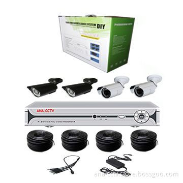 4-channel DVR Kit/H.264 Network DVR, IR Waterpoof Camera, Cable, Power Supplies
